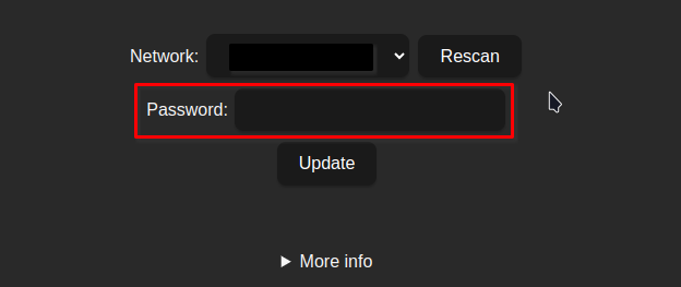 Image of network password field